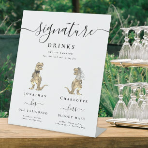 Signe De Table Bar de boissons signatures pour le mariage de la m