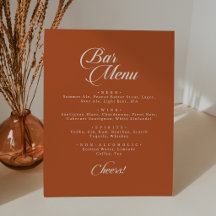 Bar de mariage classique en terre cuite avec calli