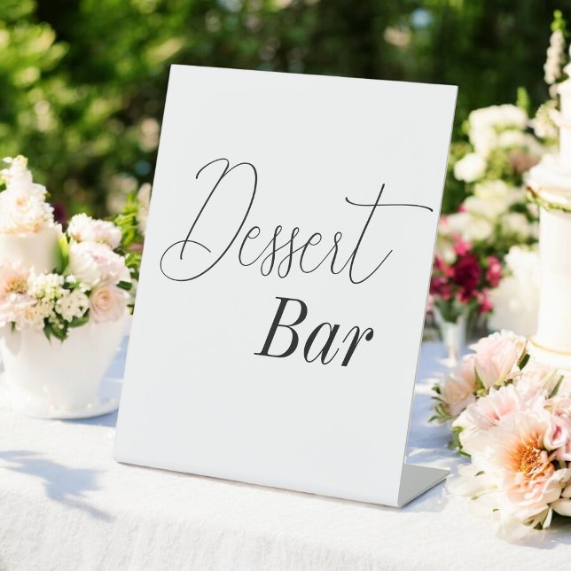 Signe De Table Bar Dessert Fête des mariées blanche noire (Créateur téléchargé)