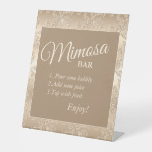 Signe De Table Bar élégant de mimosa pour une douche de mariée vi