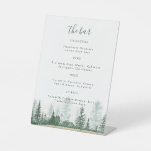 Signe De Table Bar Mariage Mountain Forest Signature Boisson