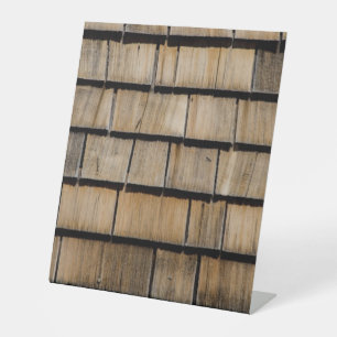 Signe De Table bardeaux de bois