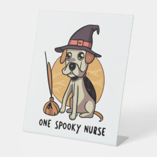 Signe De Table Barks and Bandages One Spooky Nurse Dog Design