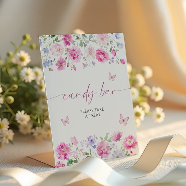 Signe De Table Barre à bonbons rose vif (Créateur téléchargé)