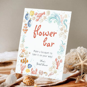 Signe De Table Barre à Fleurs Côtière   Enterrement de Vie de Jeu