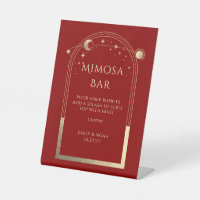 Barre Céleste Mimosa Or Rouge Foncé