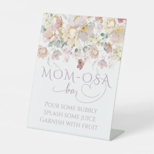 Signe De Table Barre de Baby shower de Fleur sauvage de printemps