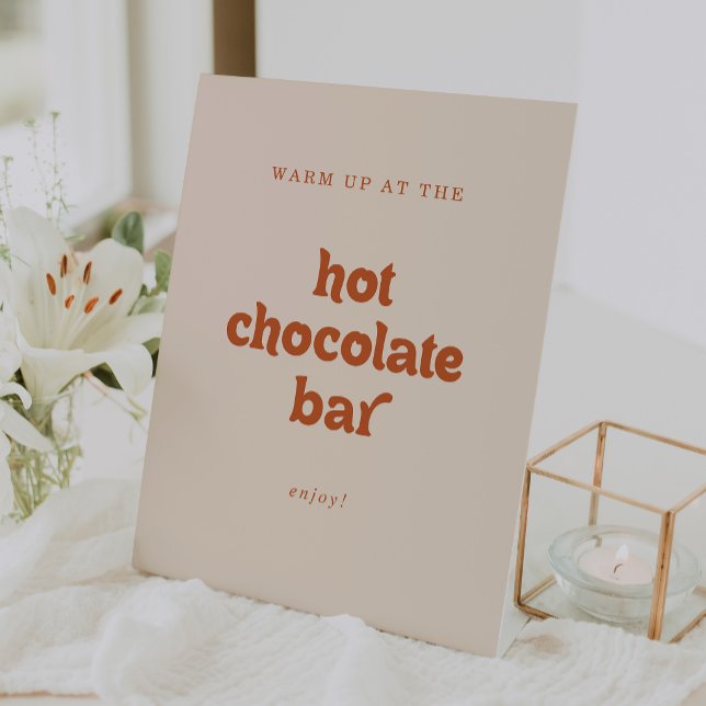 Signe De Table Barre de chocolat chaud en terre cuite simple et f (Créateur téléchargé)