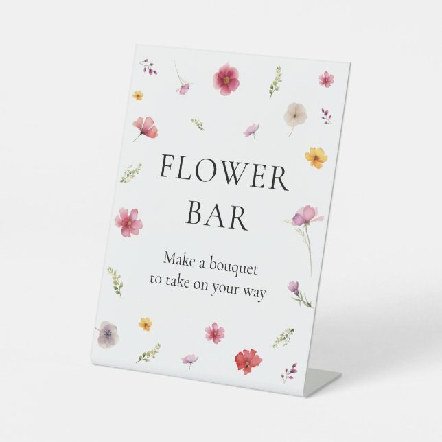 Signe De Table Barre de fleurs fleur sauvage Baby shower (Recto)