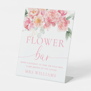 Signe De Table Barre de fleurs florales Piper Peony