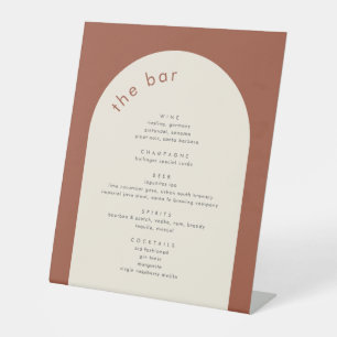 Signe De Table Barre de Mariage en terre cuite minimaliste géomét