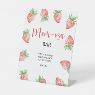 Signe De Table Barre de Mom-osa à la fraise