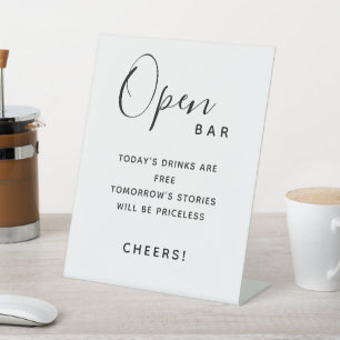 Signe De Table Barre ouverte minimaliste de Mariage de script