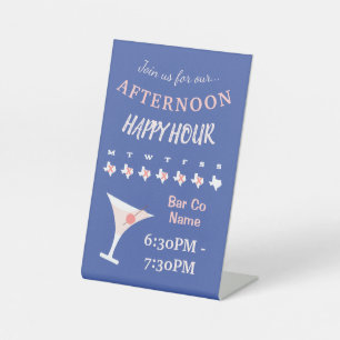 Signe De Table Barre personnalisée Happy Hour