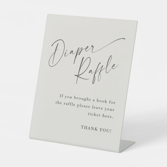 Signe De Table Barreau de Baby shower neutre de script (Recto)