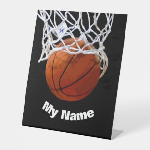 Signe De Table Basketball Votre Nom Personnalisé