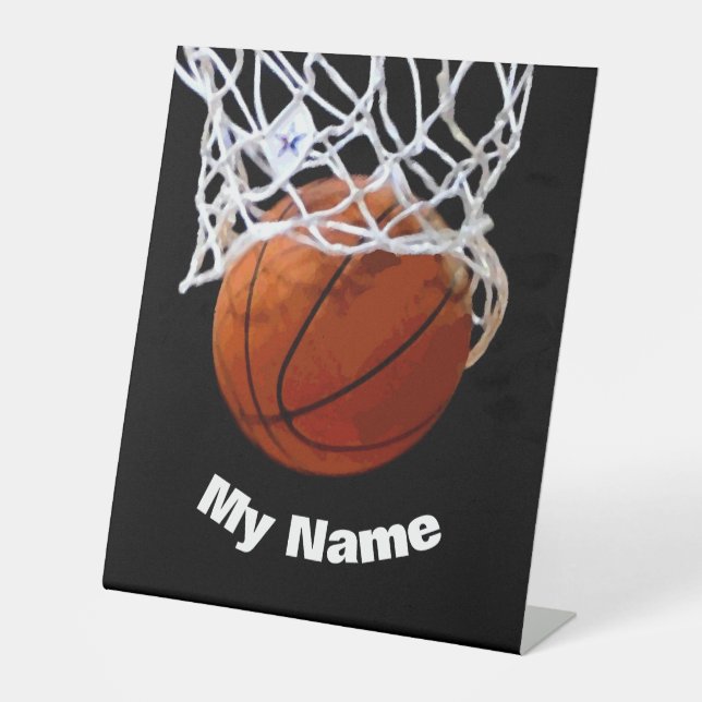 Signe De Table Basketball Your Name Custom (Recto)