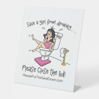 Signe De Table Bathroom Sign