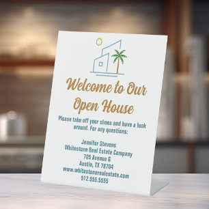 Signe De Table Beach Real Estate Company Custom Open House