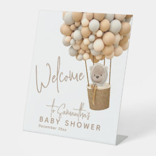 Signe De Table Bear Balloons Moderne Baby shower neutre genre