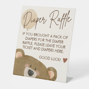 Signe De Table Bear mignonne nous pouvons Bearly Wait Baby shower