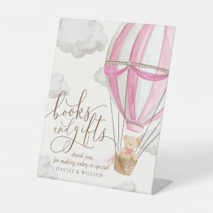 Signe De Table Bearly Wait Pink Livres et Cadeaux Baby shower