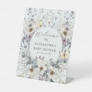 Signe De Table Beau Art Nouveau Pastel Fleur Butterfly Baby