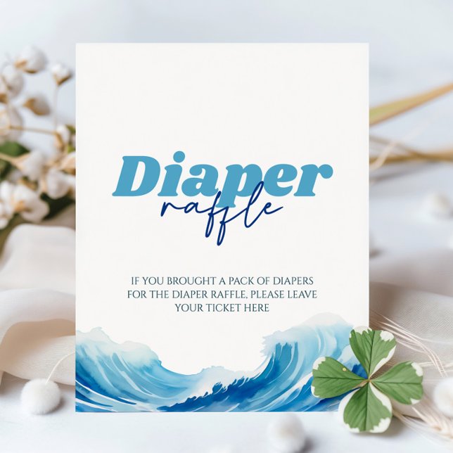 Signe De Table Bébé à bord Baby shower Déchets Raffle (Créateur téléchargé)
