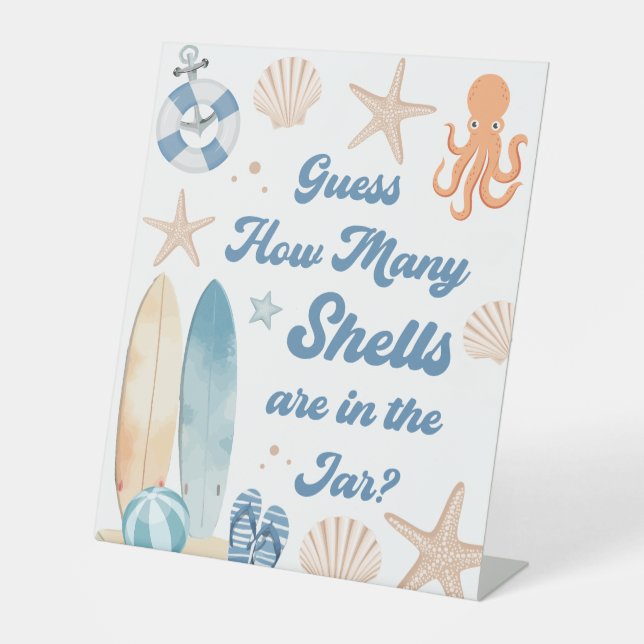 Signe De Table Bébé à bord Baby shower Devinez combien de ventes (Recto)