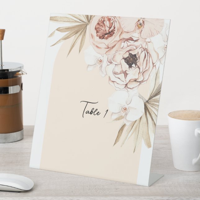 Signe De Table Bébé dans le Baby shower en fleur (In SItu)