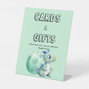 Signe De Table Bébé dinosaure mignon avec sa douche de bébé oeuf