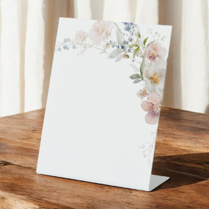 Signe De Table Bébé fleur sauvage en fleur Élégant moderne