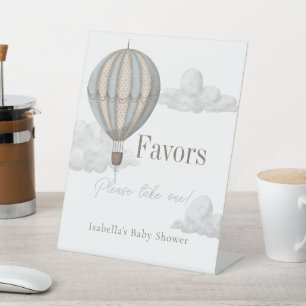 Signe De Table Bébé Garçon Favors de Baby Shower sur un Pied en F