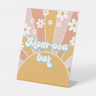 Signe De Table Bébé Groovy Rétro Bar à Mom-Osa pour Baby Shower S