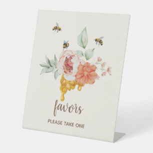 Signe De Table Bee Floral Honeycomb Baby shower Faveurs