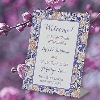 Signe De Table Belle Baby Girl Douche Bienvenue