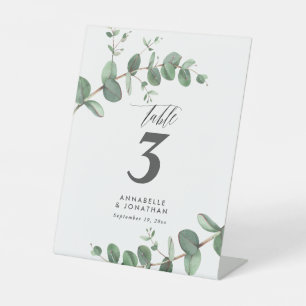 Signe De Table Belle élégante table mariage de feuillage eucalypt