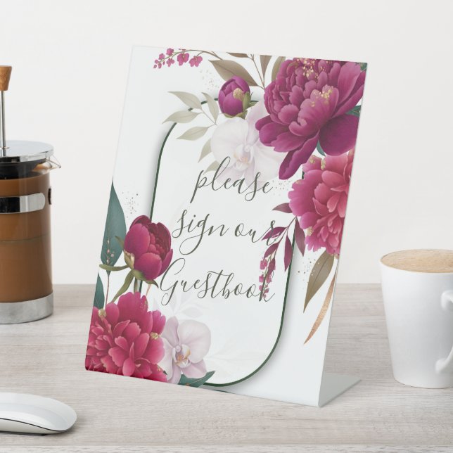 Signe De Table Berry Bloom Garden Floral Glam Wedding  (In SItu)