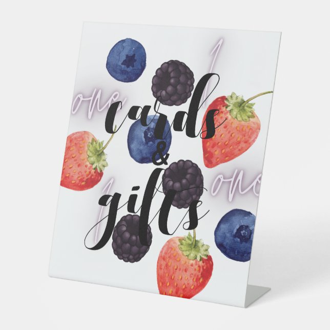 Signe De Table Berry First | 1er anniversaire | Berry mixte | Cad (Recto)