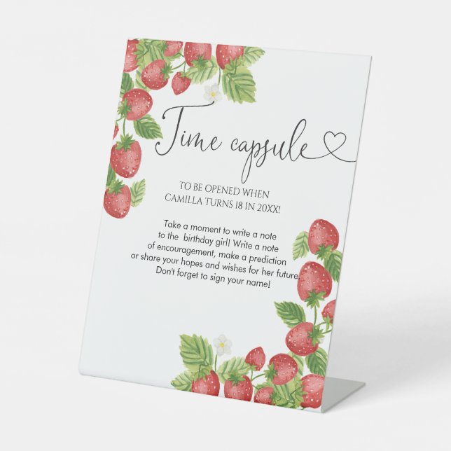 Signe De Table Berry fraise première fille 1ère fois Capsule (Recto)