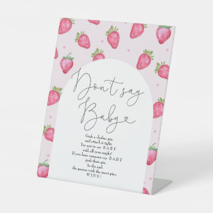 Signe De Table Berry Sweet Baby shower fraise Ne dites pas Baby