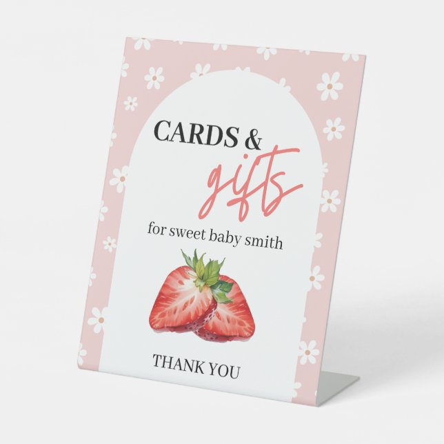 Signe De Table Berry Sweet Cards & Gifts Sign (Recto)