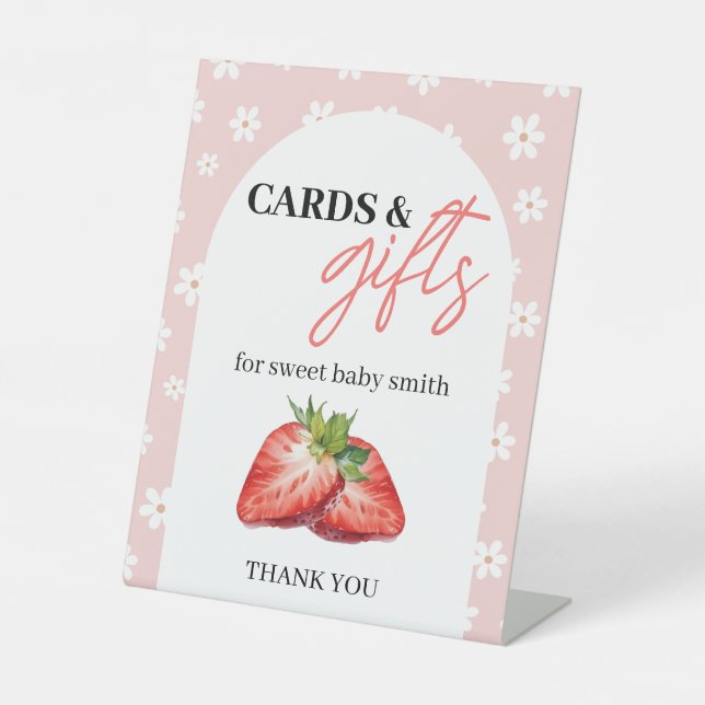 Signe De Table Berry Sweet Cards & Gifts Sign (Recto)