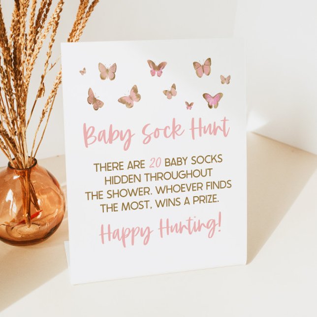 Signe De Table Beurre rose Bébé Chasse Baby shower Jeu (Créateur téléchargé)