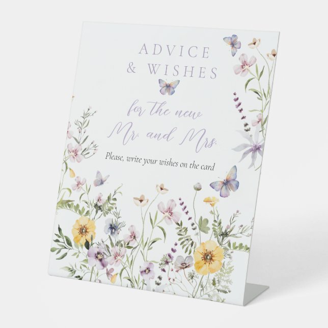 Signe De Table Beurre violet Fête des mariées florale jeu de cons (Recto)