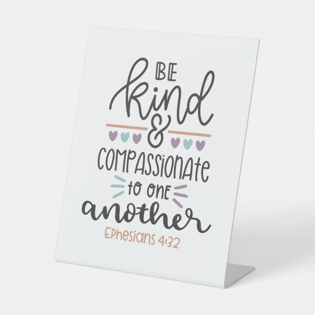 Signe De Table Bible chrétienne Verse Éphésiens 4:32 Signal piéde (Recto)