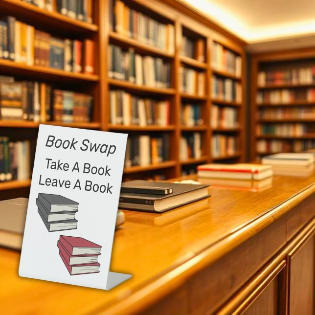 Signe De Table Bibliothèque d'échange de livres (Créateur téléchargé)