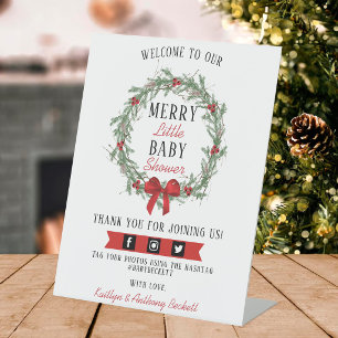 Signe De Table Bienvenue à la Baby Shower pour un Joyeux Petit No