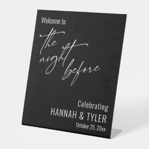 Signe De Table Bienvenue à la nuit avant le noir