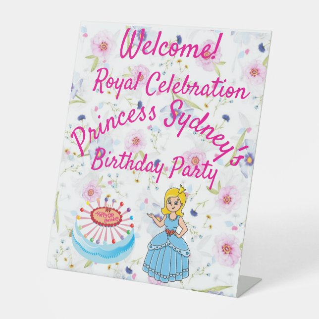Signe De Table Bienvenue au Royal Celebration Princess Birthday (Recto)
